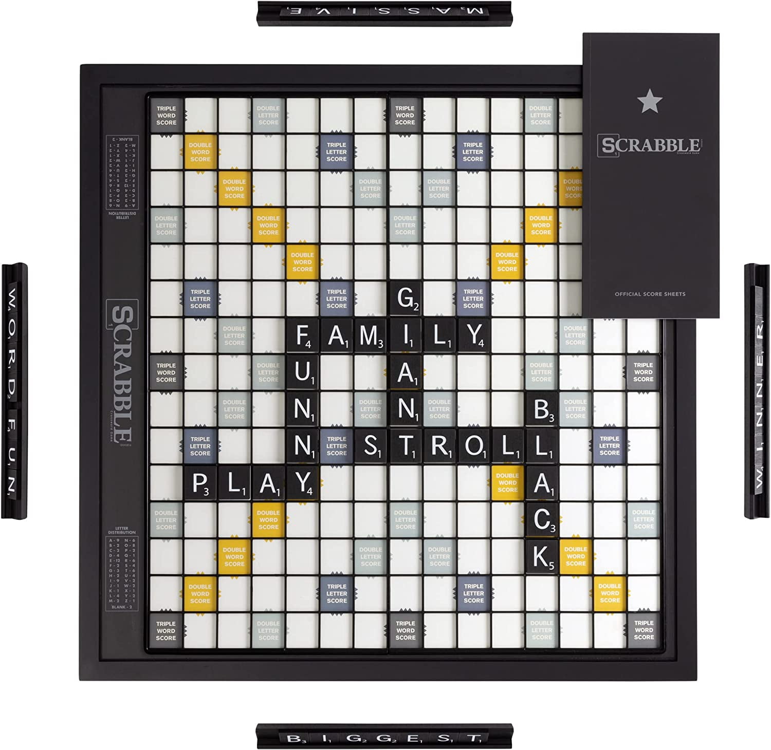 WS Game Company Scrabble Giant Deluxe Black Edition