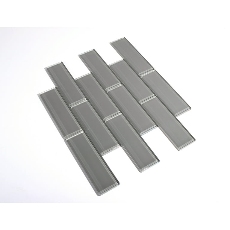 WS Tiles - Premium White 2 in. x 6 in. Glass Subway 12 in. x 12 in. Mesh-Backed Wall Tile (5 sq. ft. / Case) WS Tiles - Premium White 2 in. x 6 in. Glass Subway 12 in. x 12 in. Mesh-Backed Wall Tile (5 sq. ft. / Case)