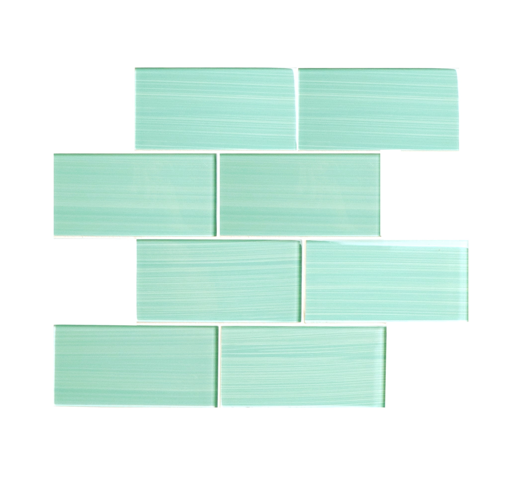 WS Tiles Sample Hand Painted Series 3" x 6" Glass Subway Tile in