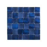 WS Tiles - Sample - Swimming Pool Series 2" Square Glass Mosaic Tile in Deep Sea Blue