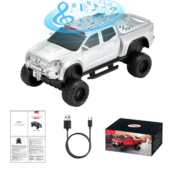 WSTER WS-X65 Portable Bluetooth Speaker, Pickup Truck Shaped Speaker supportsBluetoothplayback/USB/TF/FM/TWS/LEDshow/TYPE-C Charge The perfect gift for family and friends