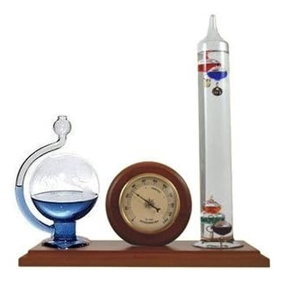 WS-YG501 Galileo Thermometer, Hygrometer and Glass Fluid Barometer