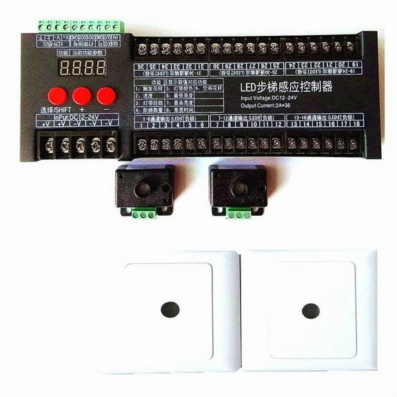 WS2811 Led Strip Lights 6-36 Channel Human Infrared Touch Multi-Function Induction Controller Staircase Lamp Running