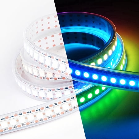 WS2812B LED Addressable 3.2FT (2X72) 144 Pixels/Beige White PCB Programmable Light With DIY Project DC5V.