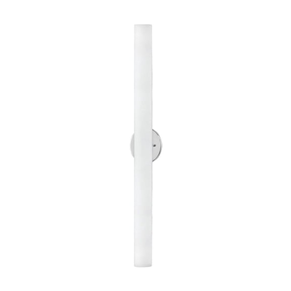 Kuzco WS8332-CH 32" Chrome LED Wall Sconce Light – 41W Opal Glass Fixture