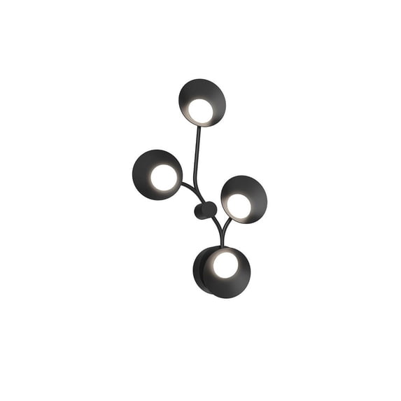 WS90120-BK-Kuzco Lighting-Rotaire - 21W 4 LED Wall Sconce-19.75 Inches Tall and 13 Inches Wide