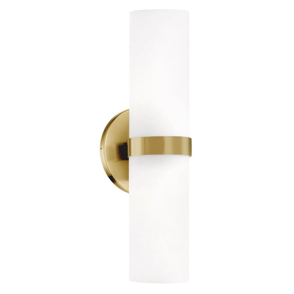 WS9815-BG-Kuzco Lighting-Milano - 17W LED Wall Sconce-15 Inches Tall and 4.75 Inches Wide-Brushed Gold Finish