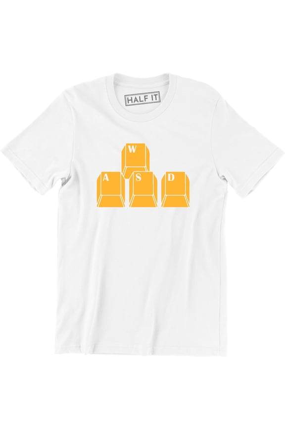 WSAD Keyboard Keys Funny Geek Nerd Gamer Computer Pc Gift Men's T-Shirt
