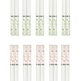 thumbnail image 1 of WSBArt 10 Pairs Reusable Fiberglass Alloy Chopsticks Dishwasher Safe, Lightweight Japanese Style Amber Cherry Blossom Sakura Chopstick, Flower Print Chopsticks for Household, Gift Set, 1 of 10