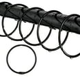 thumbnail image 1 of WSBArt 24Pcs Shower Curtain Rings, Rustproof Decorative Shower Curtain Hooks for Bathroom Shower Rod, Metal Round Shower Rings Hooks for Curtain, Loose Leaf Rings, Black, 1 of 8
