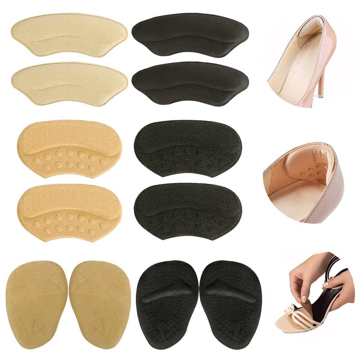 WSBArt 6 Pairs Heel Grips Liner Cushions Inserts for Loose Shoes Heel