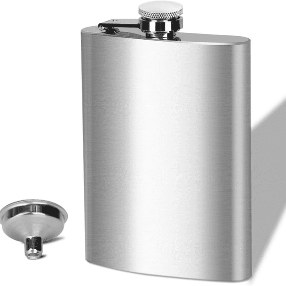 WSBArt 8OZ Hip Flask for Men Liquor Flask Stainless Steel Leak Proof Flask with Funnel Set for Pocket Alcohol Drinking Flask Set, Birthday Gifts, Wedding Party Gifts