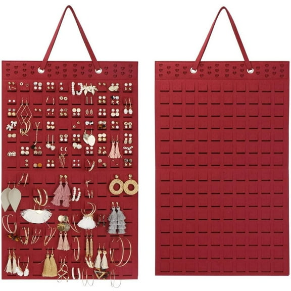 WSBArt Hanging Earrings Organizer Holder, Holds Up To 300 Pairs, Earring Hanger Wall Mount Hanging Jewelry Display Organizer for Women Girls