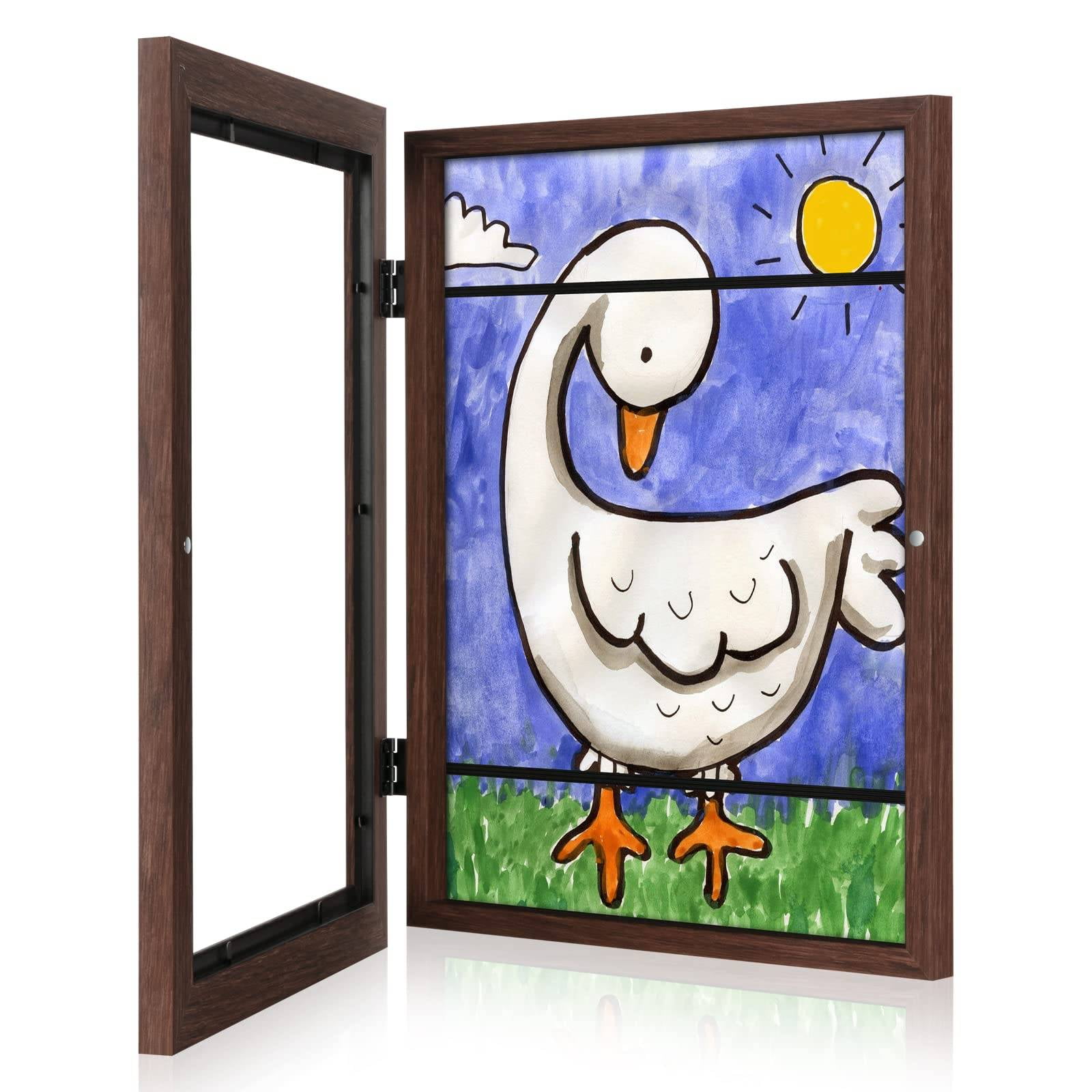 WSBArt Kids Art Frames, 8.5x11 Front Opening Kids Artwork Frames Changeable,Artwork Display Storage Frame for Wall,Holds 50 Pcs,for 3D Picture,A4 Art-Work,Crafts,Children Drawing,Hanging Art,Portfolio