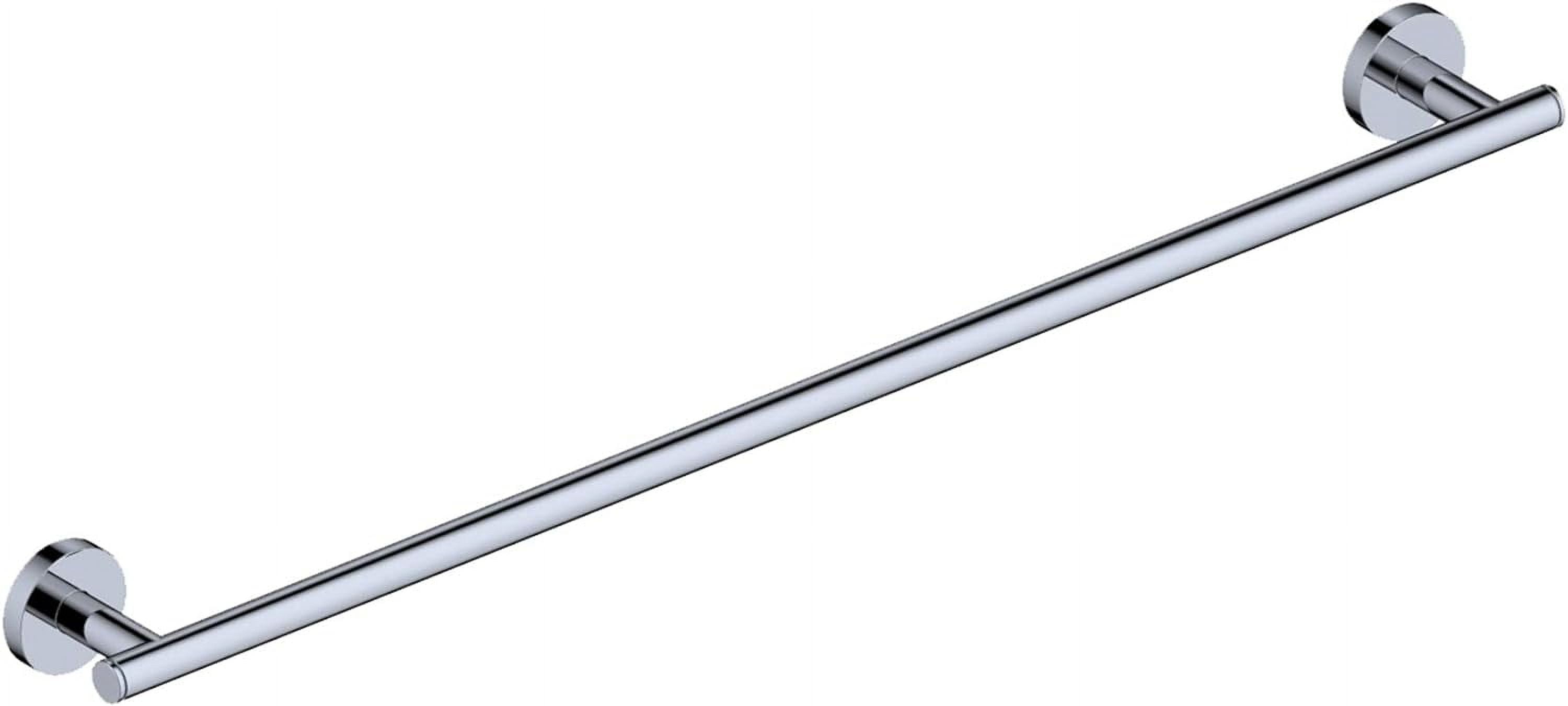 Polished Chrome 24'' Industrial Wall-Mounted Towel Bar