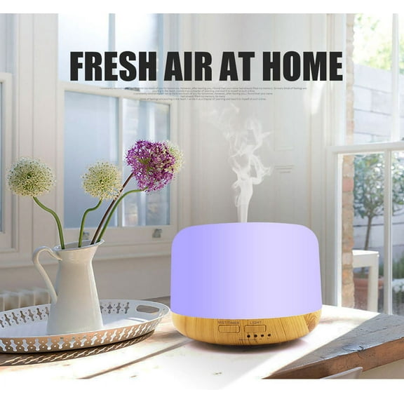 WSBDENLK 300ml Colorful Aroma Diffuser 7-Color LED Essential Oil Humidifier for Home & office, Ultrasonic Cool Mist Purifier with Auto Shut-off, Perfect for Aromatherapy