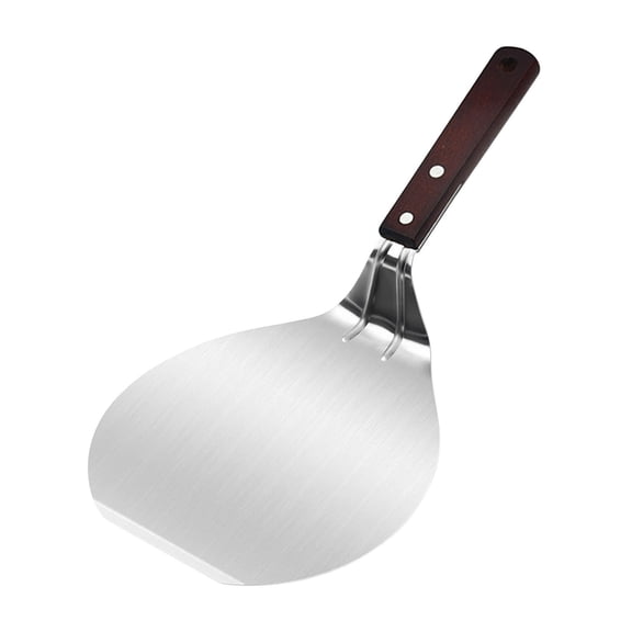 WSBDENLK 430 Stainless Steel Round Slotted Spoon - Wooden Handle Kitchen Spoon for Cooking, Serving & Stirring, Durable & Heat-Resistant