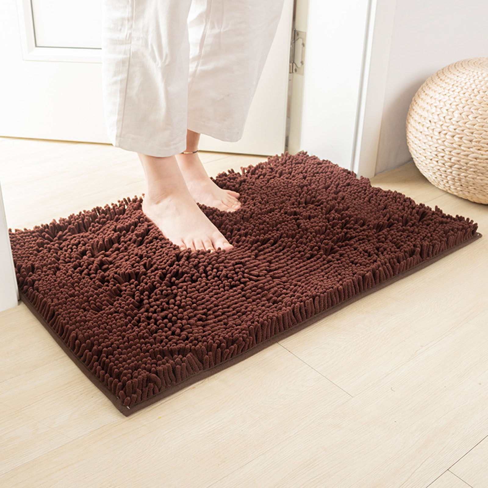 WODEJIA Non Slip Bath Rugs Sponge Foam for Bathroom,Durable Flannel Mat  Bright 3D Print Rug, Clearance MatS for Forlaundry Room and Kitchen, Beach