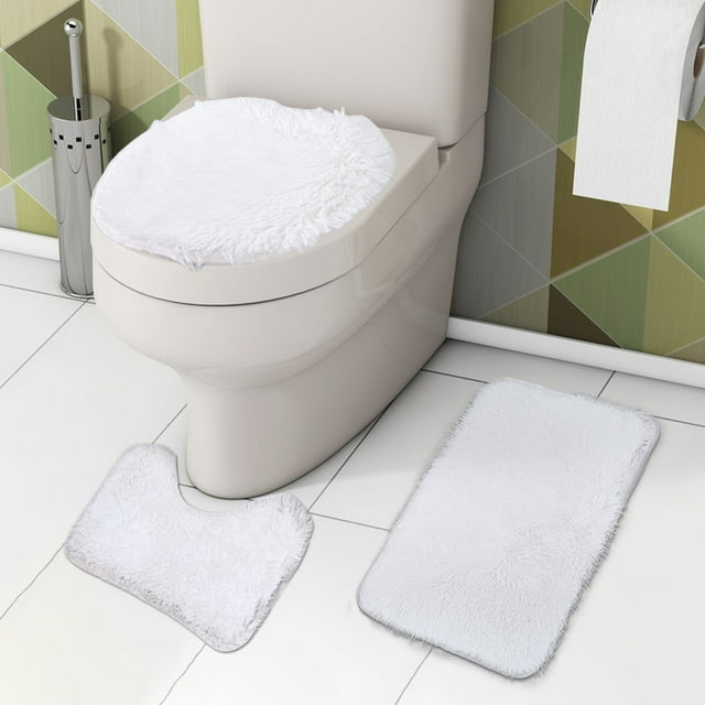 WSBDENLK Clearance Rugs 3Piece Bathroom Carpet, Super Soft Non Slip