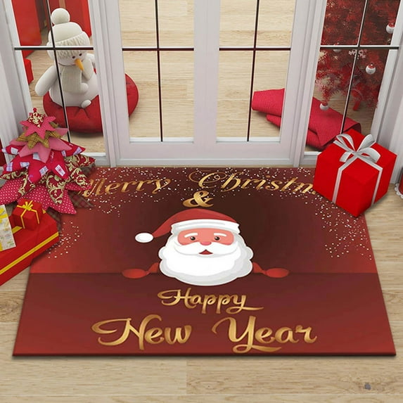 WSBDENLK Xmas Rugs Christmas Letter Door Mats Kitchen Mats Bedroom Living Room Interior Home Carpet Mats Xmas