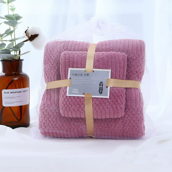 WSBDENLK Coral Velvet Absorbent Towel Wholesale Two-Piece Set Thickened Gift Bath Towel Set Bath Towels On Bath Towels Sets Sale