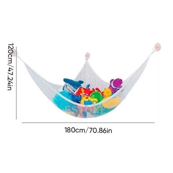 WSBDENLK Hanging Toy Storage Hammock Space-Saving Organizer with Breathable Mesh, Easy Install Corner Net for Stuffed Animals & Plush Toys, Durable Indoor Playroom Decor