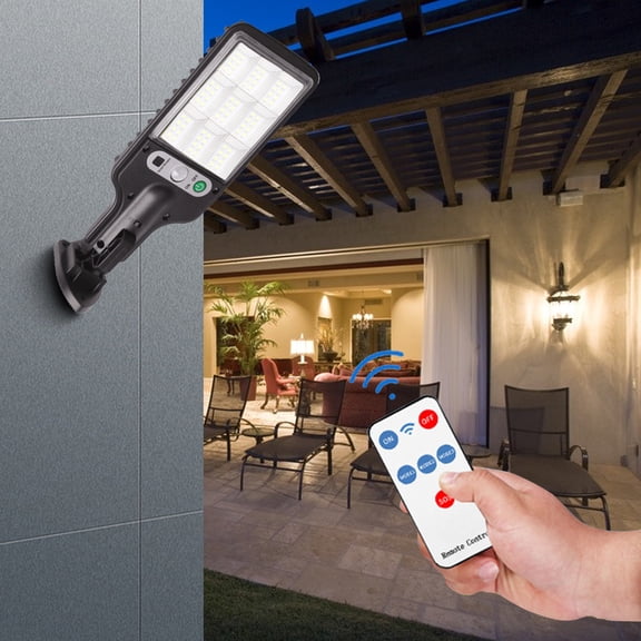 WSBDENLK Home Appliances Solar Street Light, Ip65 Waterproof, Dusk To Da-Wn with Motion Sensor Led Security Flo-Od Light for Parking Lot, Remote Control with 72 Smd Lamp Beads