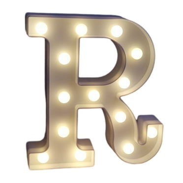 WSBDENLK Light Up Letters , Led Letters Lights Sign 26 Alphabet Big Lights Letter for Party Birthday Bar Battery Powered Christmas Decor Letter Lights (Warm White) Decorative Lights Indoor