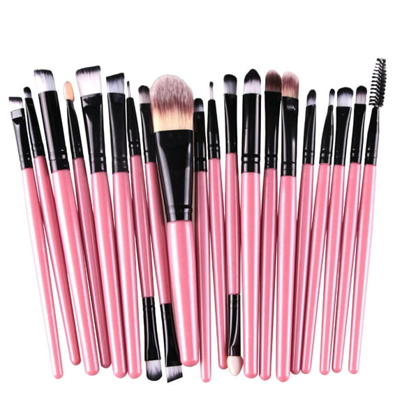 WSBDENLK Makeup Brushes, 20 Pcs Makeup Brush Set Tools Make-Up Toiletry Kit Wool Makeup Brush Set for Beginners Eyebrow Eyeliner Blush Cosmetic Concealer Brushes