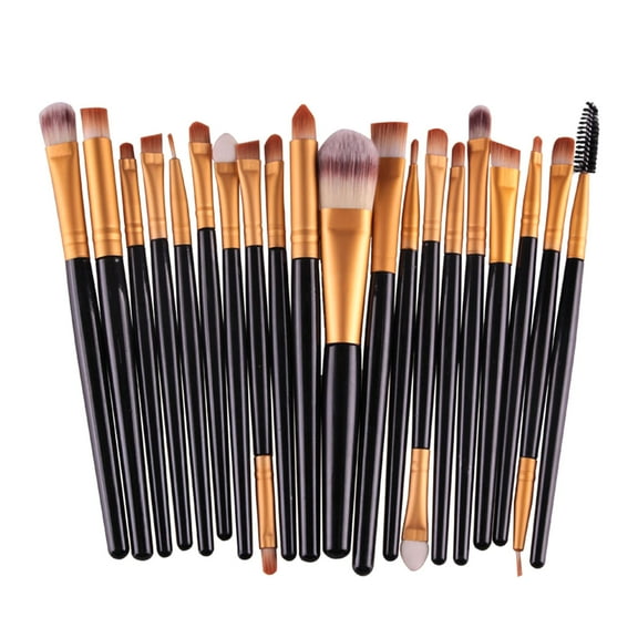WSBDENLK Makeup Brushes, 20 Pcs Makeup Brush Set Tools Make-Up Toiletry Kit Wool Makeup Brush Set for Beginners Eyebrow Eyeliner Blush Cosmetic Concealer Brushes