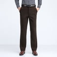 thumbnail image 1 of WSBDENLK Men's Solid Corduroy Button Zipper High Waist Pocket Trousers Long Pants, 1 of 5