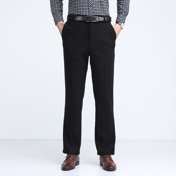 WSBDENLK Men's Solid Corduroy Button Zipper High Waist Pocket Trousers Long Pants
