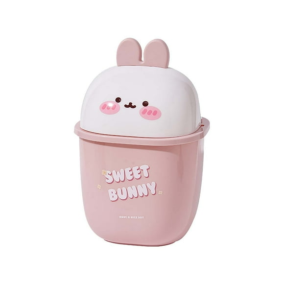WSBDENLK Mini Trash Can with Lid Cute Tabletop Flip Small Trash Can 0.35 Gallon Tabletop Trash Can Suitable for Bathroom Kitchen office Dressing Table Trash Trash Cans with Lids Trash Cans