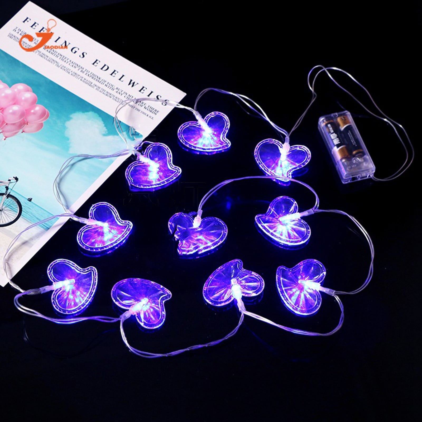 WSBDENLK Mother'S Day Multicolor Love Heart 10 Led Decorative String