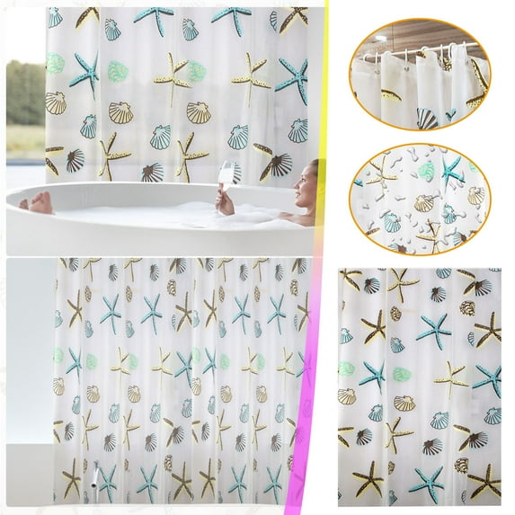 WSBDENLK Printing New Plastic Thickening and Mildew-Proof Printing Shower Curtain Partition Curtain Shower Curtain Shower Curtains Fabric Cheap Shower Curtains