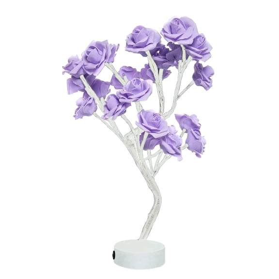 WSBDENLK Beautiful Rose Bouquet Led Tree Table Lamp Lights Party Wedding Home Decor Gift Desk Lamp with Usb Port