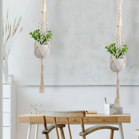 WSBDENLK Macrame Plant Hangers Hanging Basket Hanging Plant Holder Bohemian Decor Plant Blankets