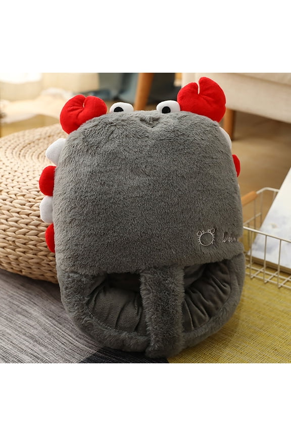 Sale Cartoon Plush Crab Foot Warmer Slippers Home Indoor Warm Slippers Small Appliance