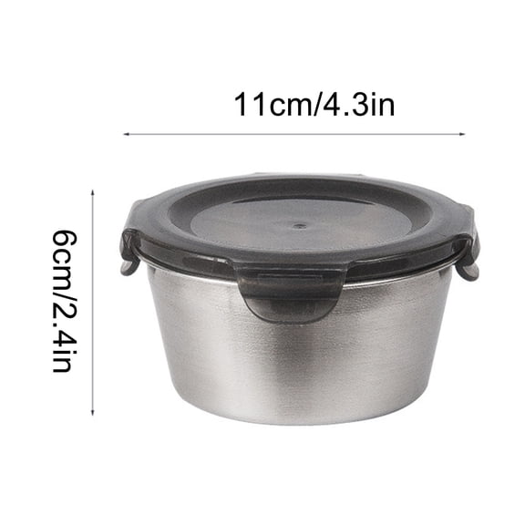WSBDENLK Stainless Steel Mixing Bowl Food Storage for Household Refrigerators and Kitchens Non Fresh-Keeping Box Circular with Lid Reusable Refrigerator Organization and Storage