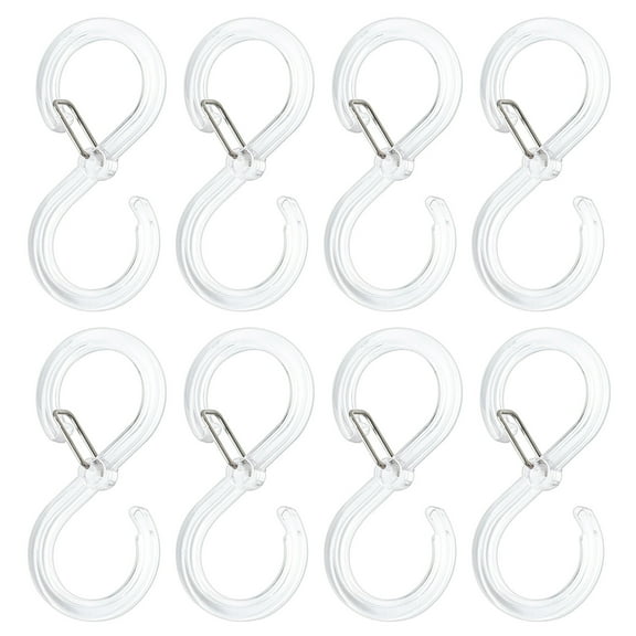WSBDENLK Storage 8 Pack S Hooks Large Multifunctional S-Shaped Hook with Buckle S Hook for Hanging Coat ,Bag , Cups for Kitchen Bathroom 2.56 Inch Storage