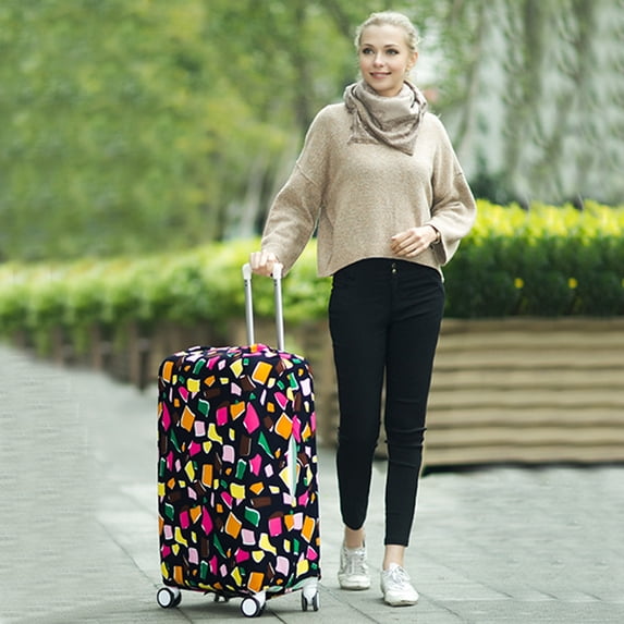 WSBDENLK Storage Luggage Cover 18-20 Inches Elastic Nonwoven Dust-Proof Travel Bag Suitcase D Storage
