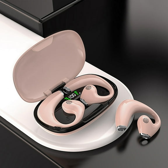 WSBDENLK True Wireless Bone-Conduction Bluetooth Headset 5.3 No In Ear Ear Hifi Audio Quality Dual Hd Call 480H Long Can Not Be Thrown off the Sports Wireless Earbuds with Mic
