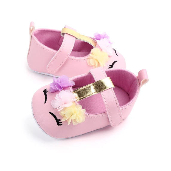 WSEVYPO Baby Girls Walking Shoes Infant Soft Sole Sneakers For First Walkers