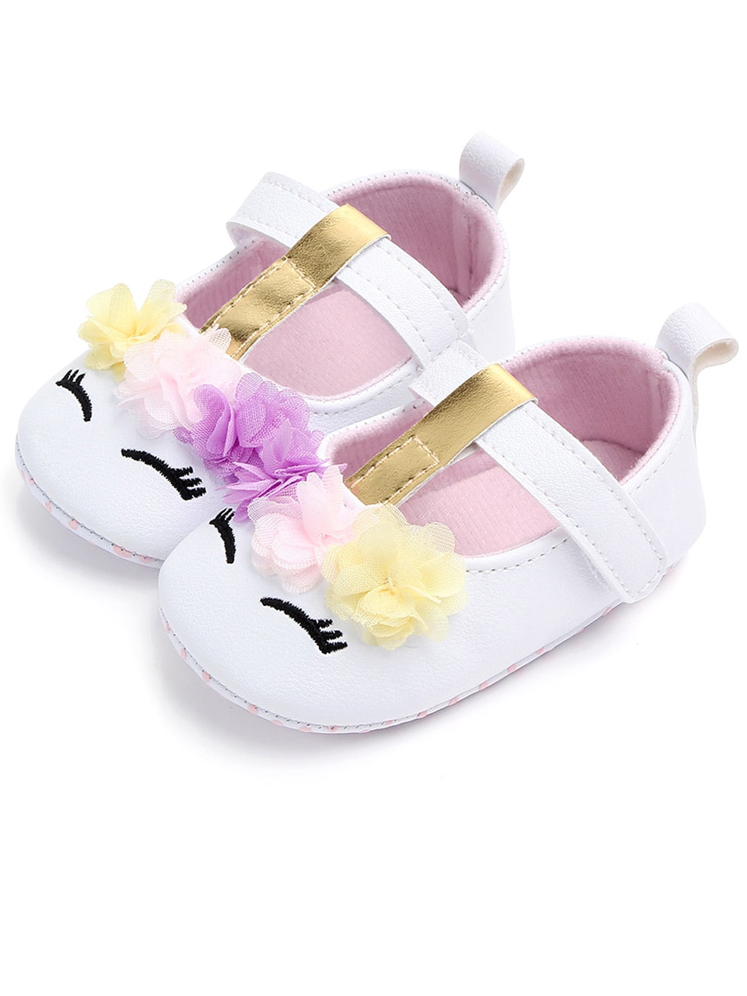 WSEVYPO Baby Girls Walking Shoes Infant Soft Sole Sneakers For First