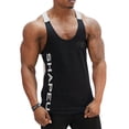 thumbnail image 1 of WSEVYPO Men's Athletic Stringer Gym Muscle Workout Racerback Fitness Tank Tops, 1 of 6