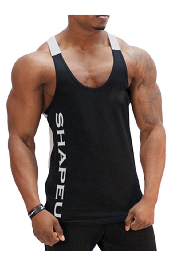 Men's Athletic Stringer Gym Muscle Workout Racerback Fitness Tank Tops