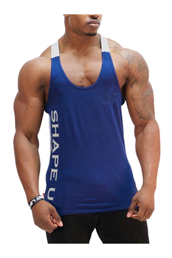 Men's Athletic Stringer Gym Muscle Workout Racerback Fitness Tank Tops