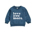 thumbnail image 1 of WSEVYPO Toddler Baby Boy Girl Crewneck Sweatshirt Top, Infant Love You More Shirt, Unisex Baby Valentine 's Day Clothes, 1 of 6