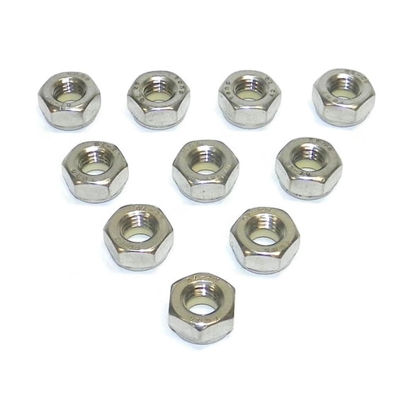 WSM - 10mm Nylon Lock Nut 10 per bag STAINLESS - 014-703