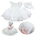 thumbnail image 1 of WSMEA Girls Dresses Formal Baptism Lace O Neck Ruffled Sleeve Star Sun Dress, 1 of 3